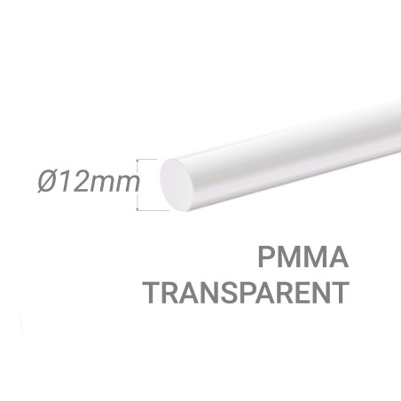 Bâton PMMA Incolore Diam. 12mm