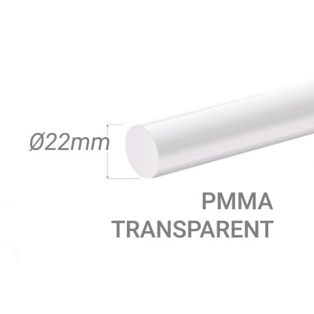 Baton en plexiglas transparent et fluo
