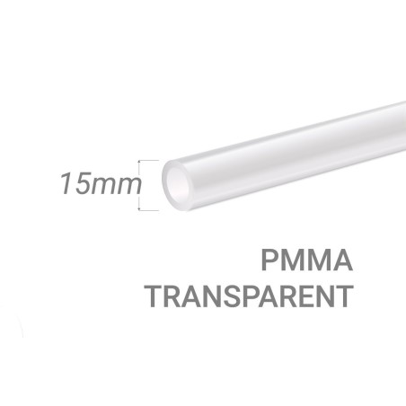 Clear PMMA Tube 15x3mm