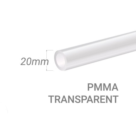 Clear PMMA Tube 20x3mm