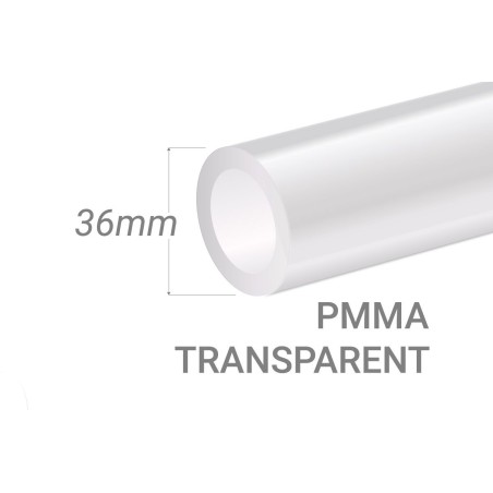 Clear PMMA Tube 15x3mm